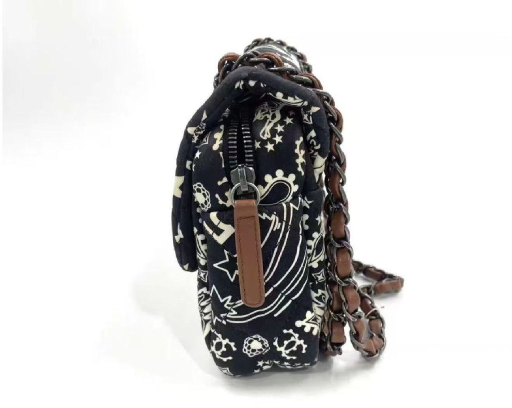 Chanel Paris-Dallas Bandana Flap Bag Quilted Canvas Medium