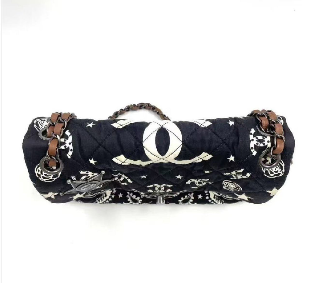 Chanel Paris-Dallas Bandana Flap Bag Quilted Canvas Medium