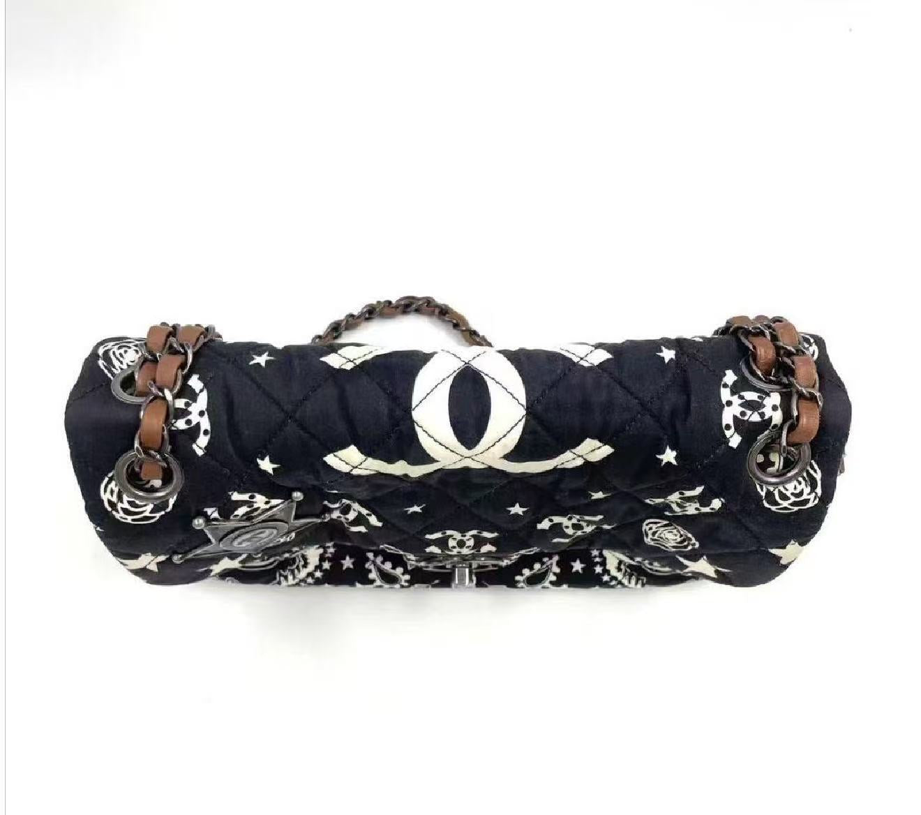 Chanel Paris-Dallas Bandana Flap Bag Quilted Canvas Medium