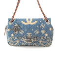 Chanel Paris-Dallas Bandana Blue & Beige Medium Flap Bag