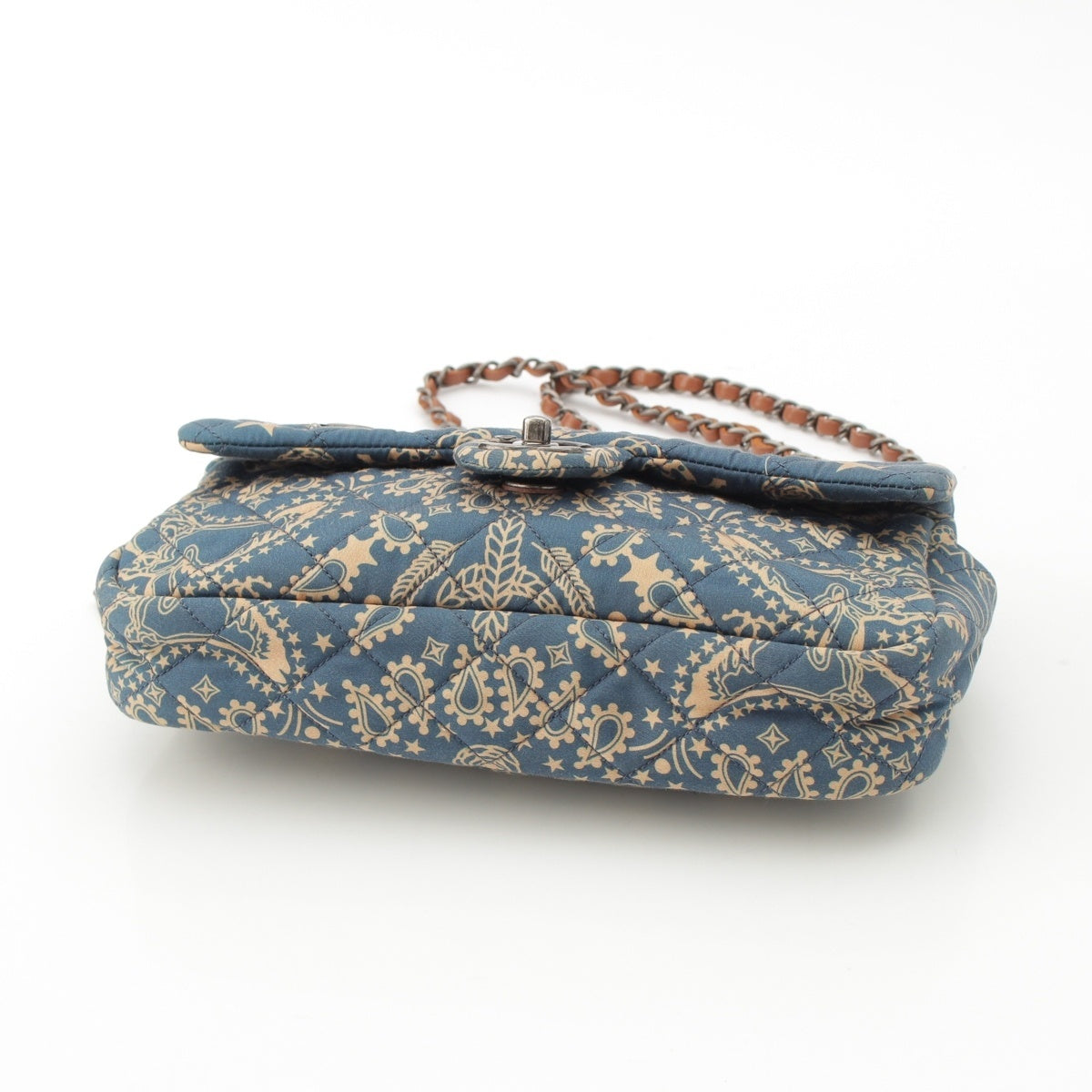 Chanel Paris-Dallas Bandana Blue & Beige Medium Flap Bag