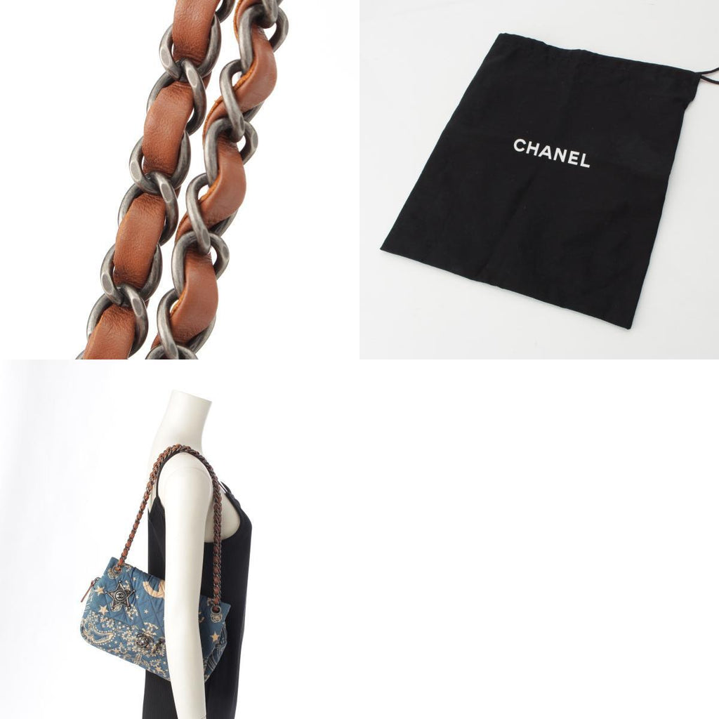 Chanel Paris-Dallas Bandana Blue & Beige Medium Flap Bag