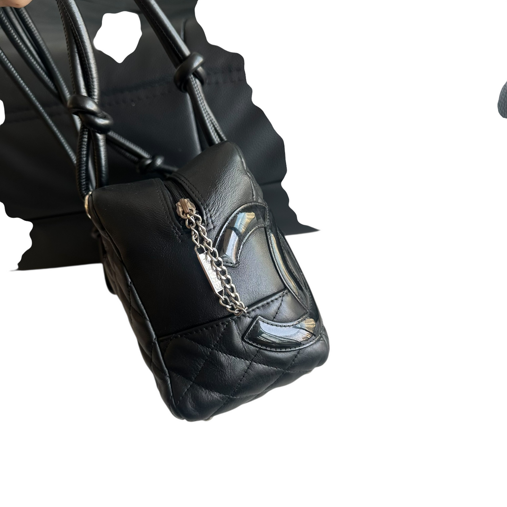 Chanel Quilted Leather Cambon Bowler Bag