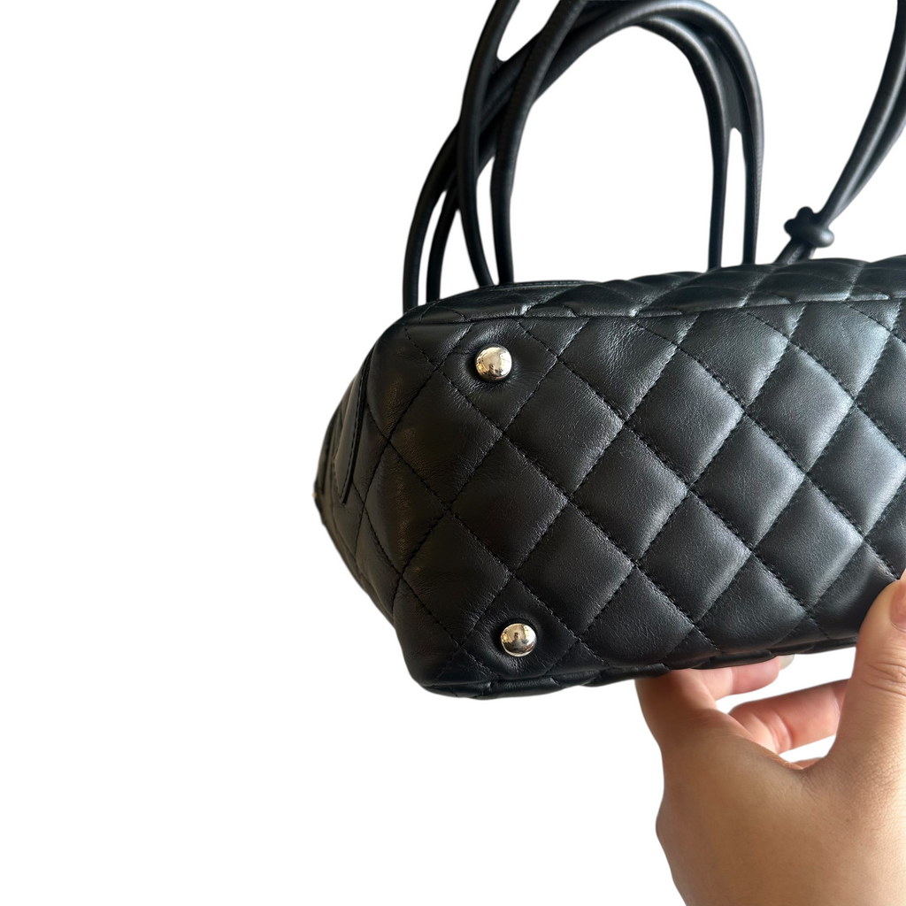 Chanel Quilted Leather Cambon Bowler Bag