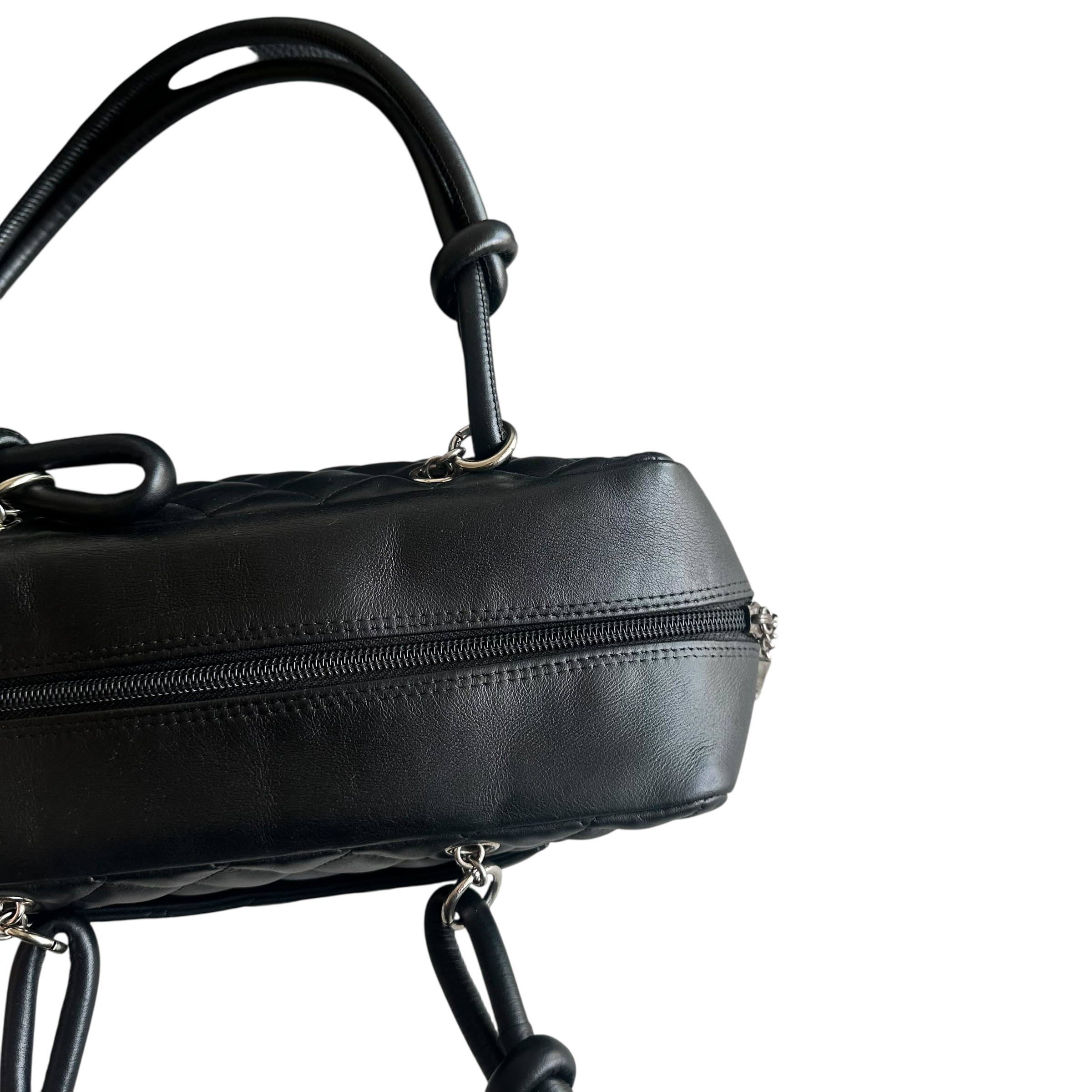 Chanel Quilted Leather Cambon Bowler Bag