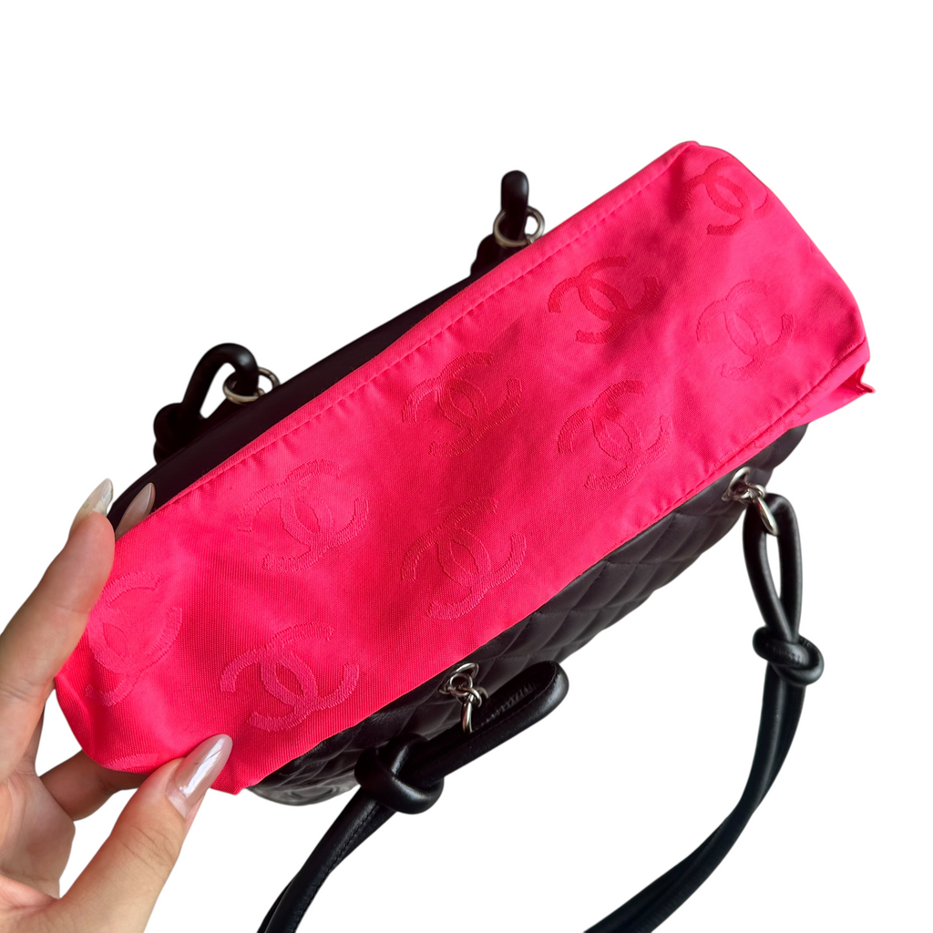 Chanel Quilted Leather Cambon Bowler Bag