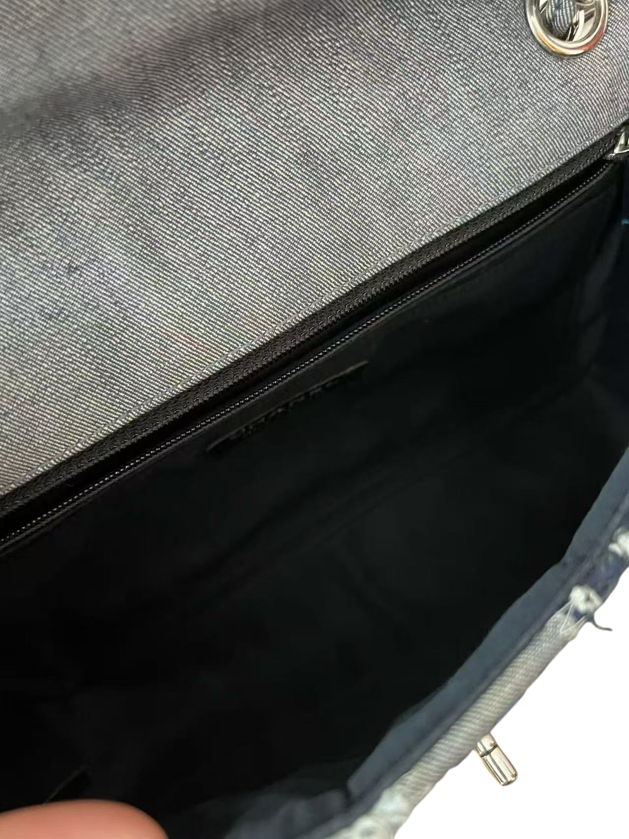 Chanel Blue Denim Patchwork Timeless Medium Single Flap Bag