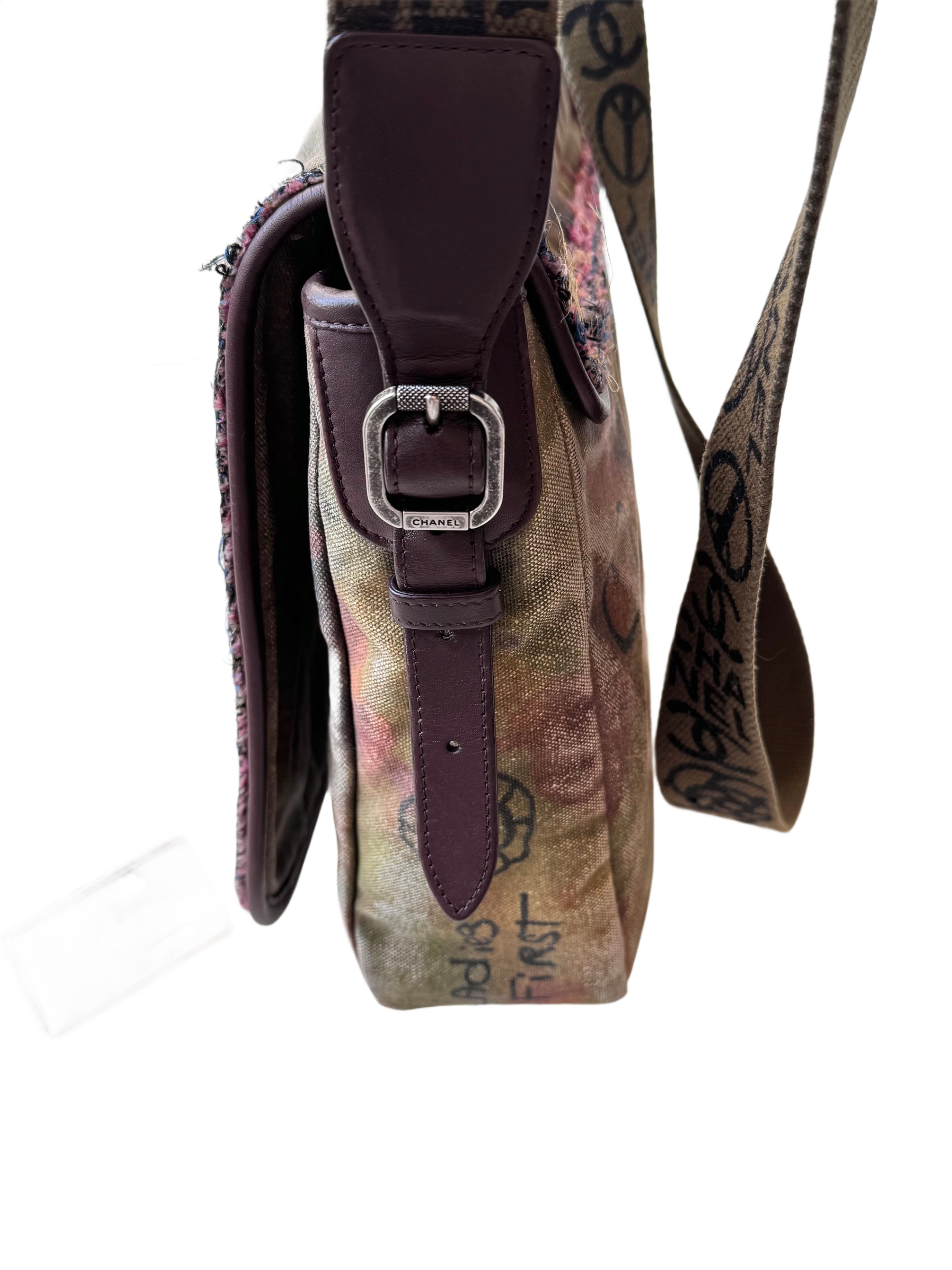 Chanel Canvas Graffiti On The Pavements Shoulder Bag