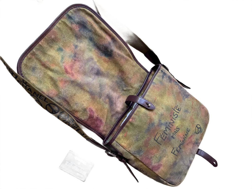 Chanel Canvas Graffiti On The Pavements Shoulder Bag