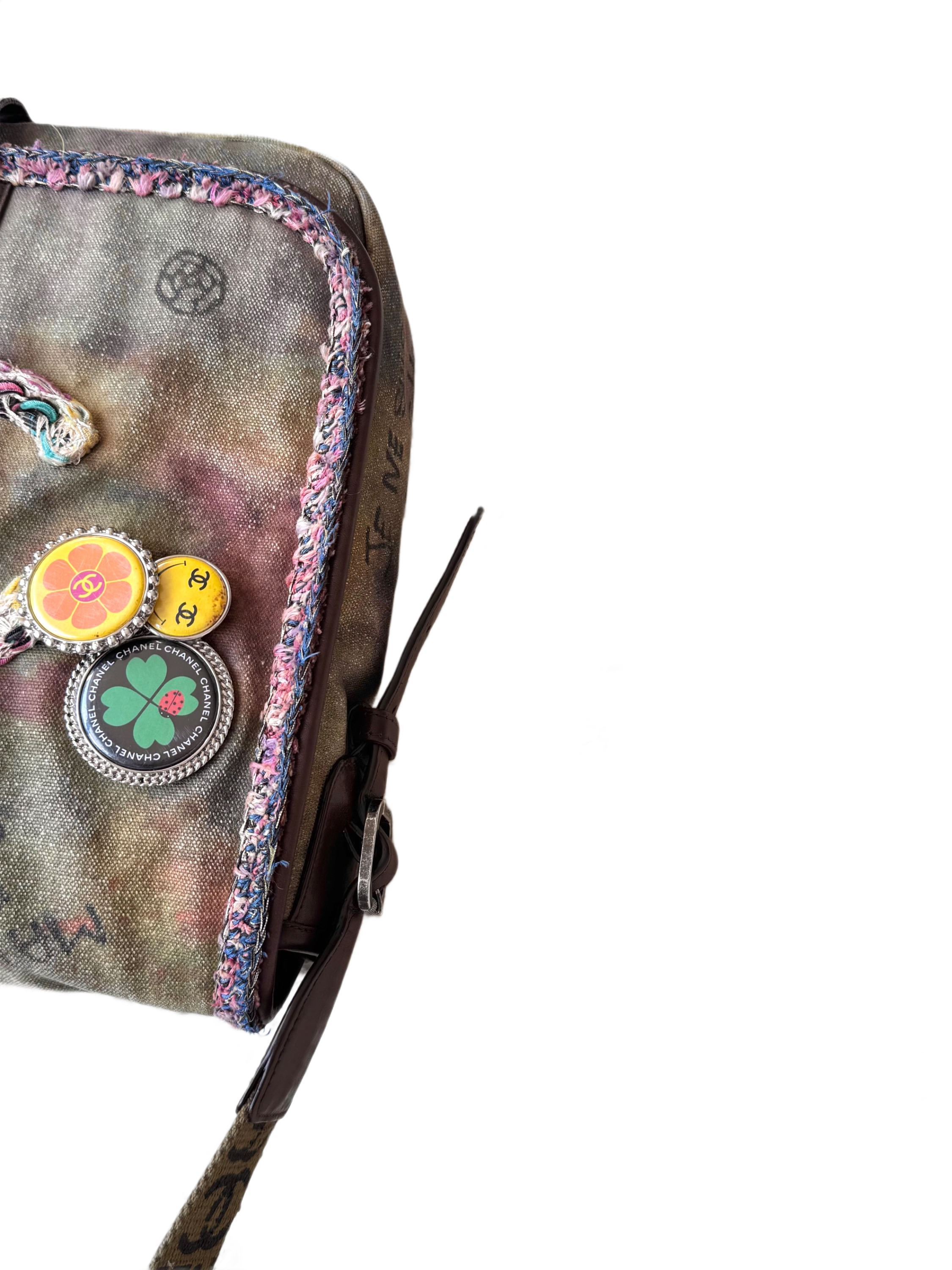 Chanel Canvas Graffiti On The Pavements Shoulder Bag